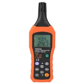 Digital Humidity and Temperature Meter MS6508 Handheld Portable Thermometer Humidity Gauge Meter Monitor with Dew Point and Wet Bulb Backlight LCD Display for Daily Life Industry Agriculture