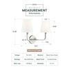 METWET 2-Light Bathroom Light Fixtures, Brushed Nickel Vanity Lights, Double