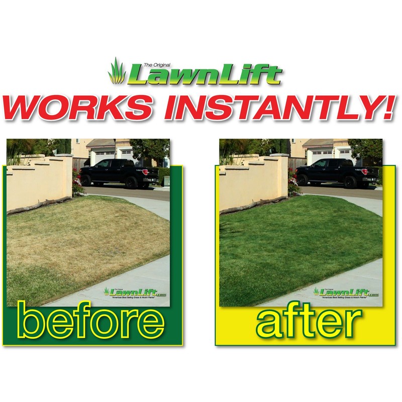 Lawnlift Pre-Mixed Grass Paint 32 Ounce Ready to Spray, No