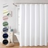 OVZME Berry Extra Long White Shower Curtain 96 Inch Long,