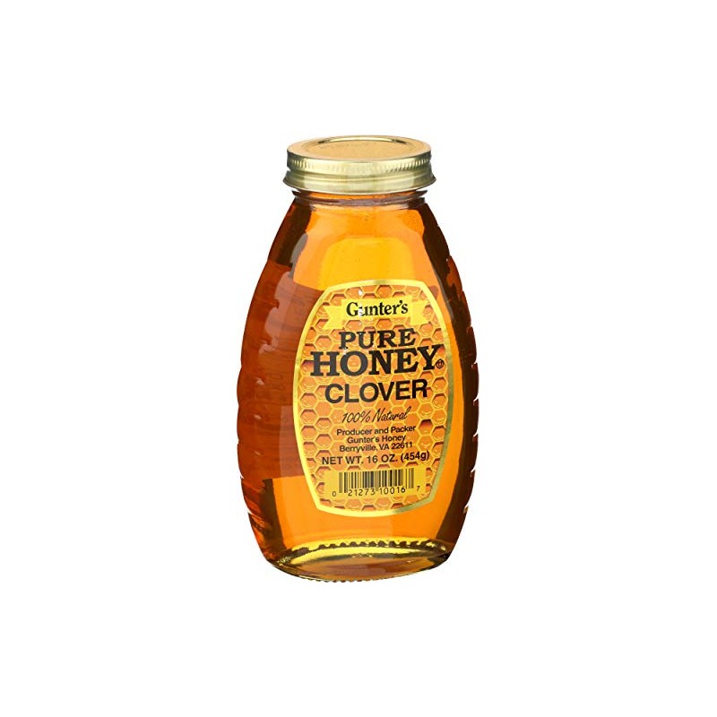Gunter's Pure Honey Clover, Natural, 16 Ounces (Pack Of 12)