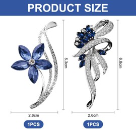 FDGGT 2 Pcs Flower Brooches Elee Brooches Rhinestone Brooches Clothing Decoration Brooches Brooch Vintage Style