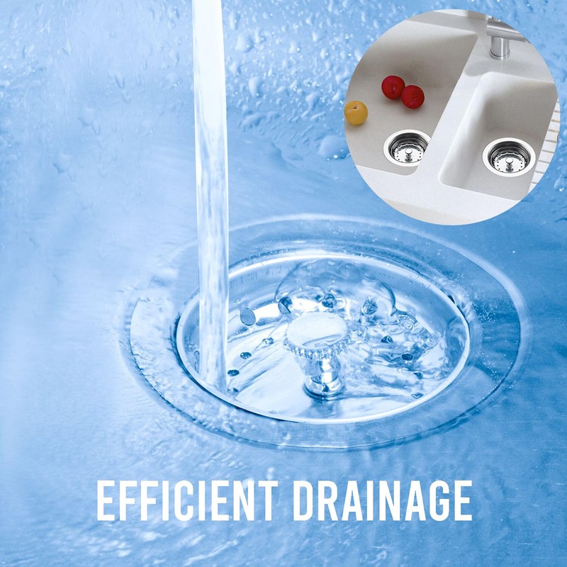 UNI-DRAIN Kitchen Sink Drain Stainless Steel Replacement Kits for Opening