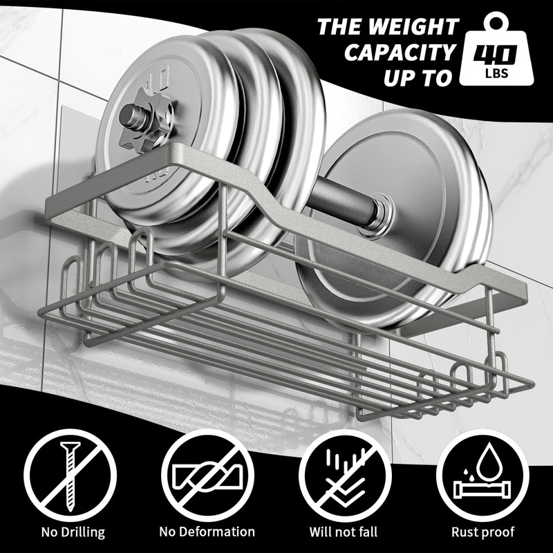 BATHDESIGN Shower Caddy Shelves Organizer Rack, 3 Pack Shower Caddy