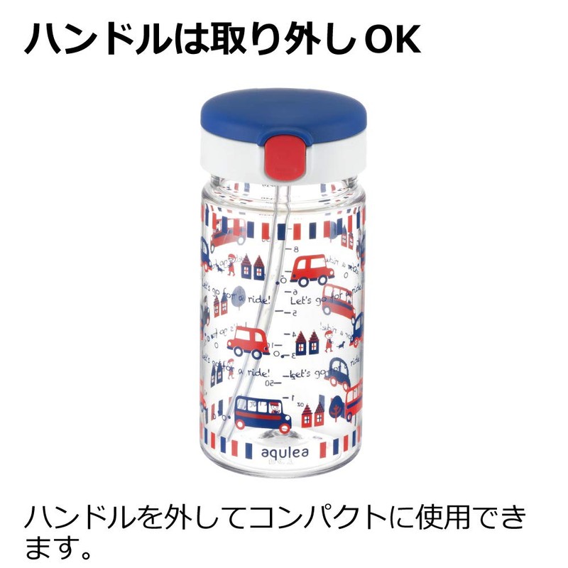 Richell Aclea Straw Mug R 320, Navy Blue, 1 Piece,