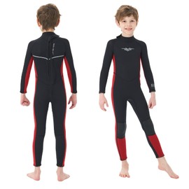 Seaskin Kids Wetsuit for Boys Girls Toddlers, 2mm Front Zipper Shorty Wetsuits, 3mm Back Zip Full Wetsuit, Neoprene Thermal Swimsuits for Diving Surfing Swim Lessons