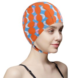 Swimming Cap, Swimming Cap, For Adults, Women's, Loose, Large Capacity, Compatible with Long Hair, Fits Long Hair, No Tightening, Stretchy, Stylish, Swimming Cap, Includes Chin Strap, Pool Hat, Hot