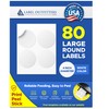 80 Label Outfitters® Large Round Labels, 4 inch Diameter, Laser