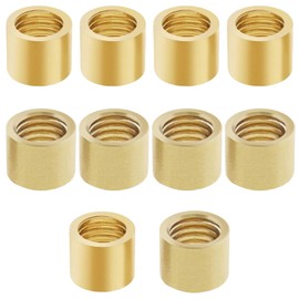 yimeizhiguang 10PCS Snooker Pool Cue Ferrules - 9mm & 10mm Cue Tip Replacements (5PCS Each), Copper Billiard Cue Ferrules for Pool Table Repair, Cue Stick Accessories for Professional & Home Use