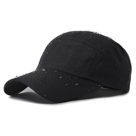 TAGVO Oversize Quick Dry Baseball Cap Unisex, Big UV Protection Running Cap Lightweight Packable Sport Caps for Golf & Walking 56-62CM Black