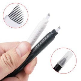 10 Pcs Microblading Manual Pen 14F 0.25mm Disposable Microblading Pen 14F Black Microblading Supplies Kit Hand Tools for Eyebrow Makeup,lip,eyeliner (14F)