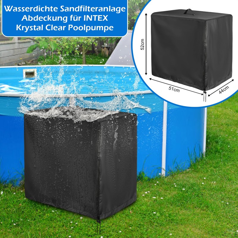 Waterproof Sand Filter System Cover for Intex Krystal Clear Pool