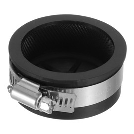 PATIKIL 1 1/2 Inch PVC Pipe Cap, 1 Pcs Steel Mechanical Test Plug with Stainless Steel Clamps Sewer Cleanout Cover Durable Sewer Pipe Plug Fit for Most Pipes Sink Pools, Black