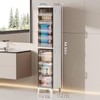CXCJAI Narrow Storage Cabinet Slim Bathroom Organizer with Doors and