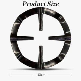 Cast Iron Universal Mocha Pot Stand Gas Ring Reducer, Black, Round, 13.3cm, Trivet