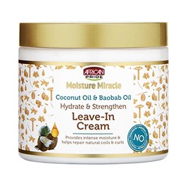 African Pride Moisture Miracle Coconut and Baobab Oil Leave-in Cream, 15 oz