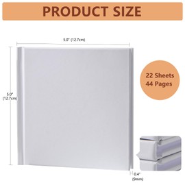 zmybcpack 6 Pack White Hardcover Blank Book 5x5 inch, Hardcover Blank Book for Students to Write Stories, Hardcover Sketchbooks Journal（White, 22 Sheets/ 44 Pages Each Notebook）