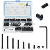 WZHUIDA 630 Piece M3 Screws Set, Black Metric Rounded Head