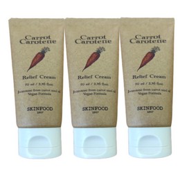 scan food SKINFOOD Carrot Carotene Relief Cream 70ml 3pcs / 스킨푸드 캐롯 카로틴 릴리프 크림 70ml 3개