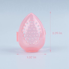 Framendino, Paquete de 4 esponjas de maquillaje transpirables, color rosa transparente