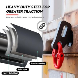 2-Pack Container Chain Bridle Hooks with Butterfly Clamps - Heavy Duty Replacement Hooks for Shipping Container Loading, Includes 2 Hooks & 2 Clamps - Durable Steel Construction, Easy to Install