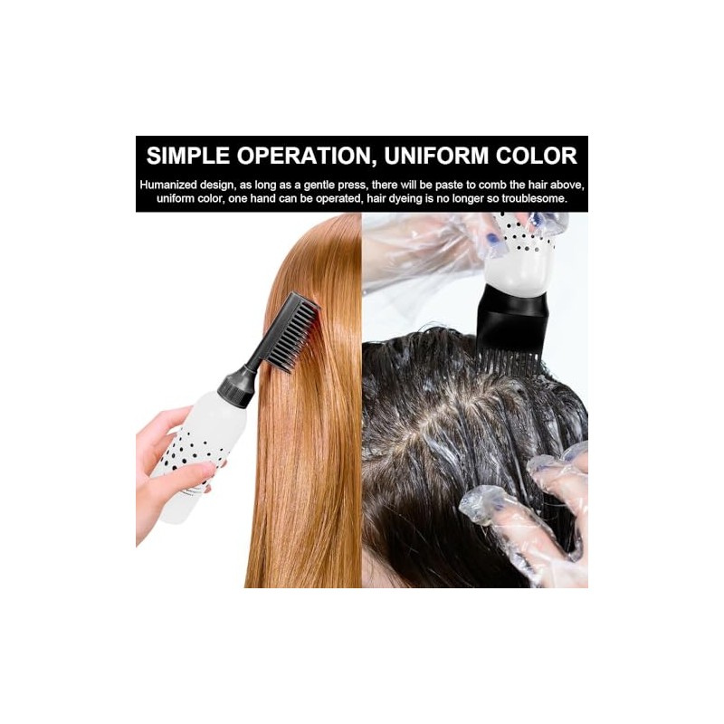 Hair Dye Applicator Kit, 4 Piece Set with Massage Brush,