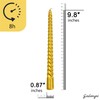 Gedengni Twisted Candlesticks Golden Taper Candle -10inch Gold Tapered Candles