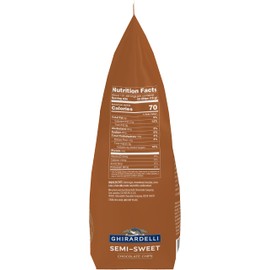 Ghirardelli Semi-Sweet Chocolate Chips, 5lb bag with Ghirardelli Stamped Barista Spoon