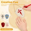 NUOBESTY 20pcs Unfinished Wooden Shield Cutouts for DIY Wood Projects