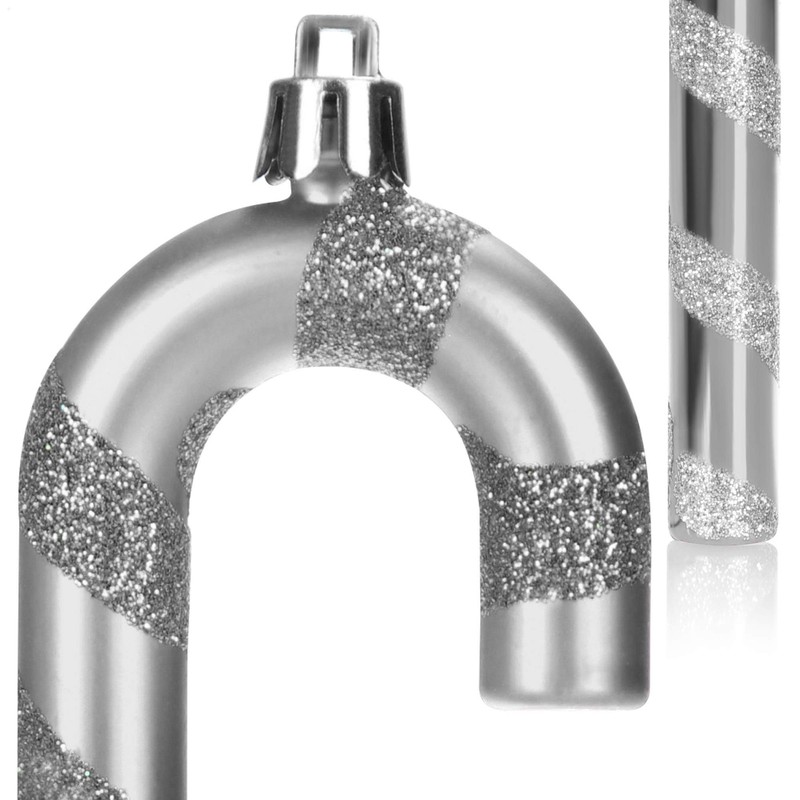 com-four® 8 x Christmas Tree Pendants Candy Cane, Christmas Tree