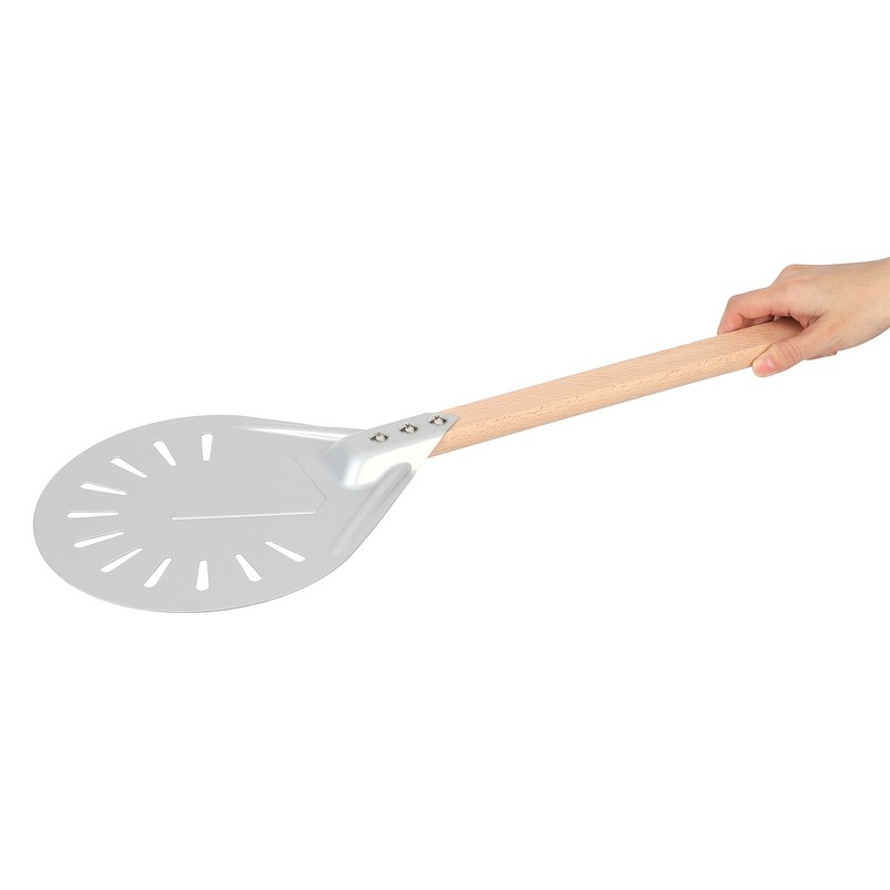 Round Pizza Spatula with 41cm Removable Wood Handle AntiScalding NonSlip