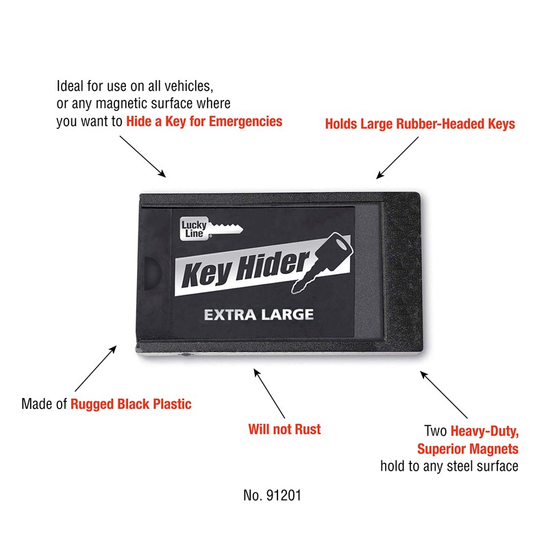 Lucky Line Extra Large Magnetic Key hider Case Key Holder