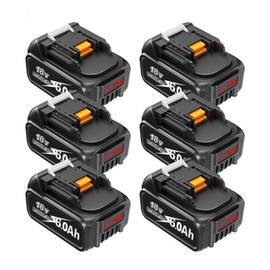 Amityke Battery for Makita 18V Battery 6.0Ah, 6Pack Replacement Batteries Compatible with Makita 18 Volts Battery BL1860 BL1820 1830B 1840B 1850B, Fit with Original makita 18V Battery Chargers