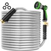 100FT Metal Garden Hose 304 Stainless Steel Flexible Water Hose