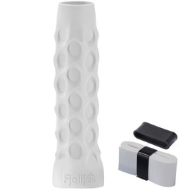 Fjalljós Pickleball Paddle Grip with 5.25" - Enhanced Pickle Ball Grips Overgrip for Vibration Reduction & Precision Control (White)