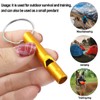 WeddHuis Pack of 7 Rescue Whistle, Aluminium Emergency Whistle, Outdoor