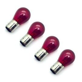 Shaobrc - 4 bombillas de luz para freno de coche, luces traseras S8 lote 1157 12 V (rojo)