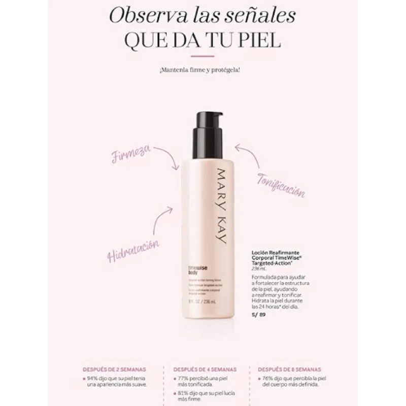 Locion Reafirmante Corporal Mary Kay Timewise Body Neutra