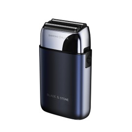 Blade & Stone PS501 Foil Shaver for Men – Dual Foil Cordless Shaver with Graphene-X Blades and 8000 RPM Digital Motor – All-Metal, Rechargeable Wet and Dry Razor – Dark Night