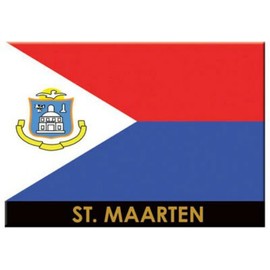St.Martin/St.Maarten Flag Caribbean Fridge Collector's Souvenir Magnet 2.5" X 3.5"