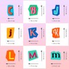 Buer Homie 50 PCS Alphabet Decals, Learning Letter Waterproof Stickers