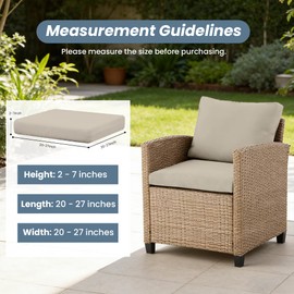 8Pcs Outdoor Cushion Covers Stretch Patio Cushion Covers Sofa Cushion Cover