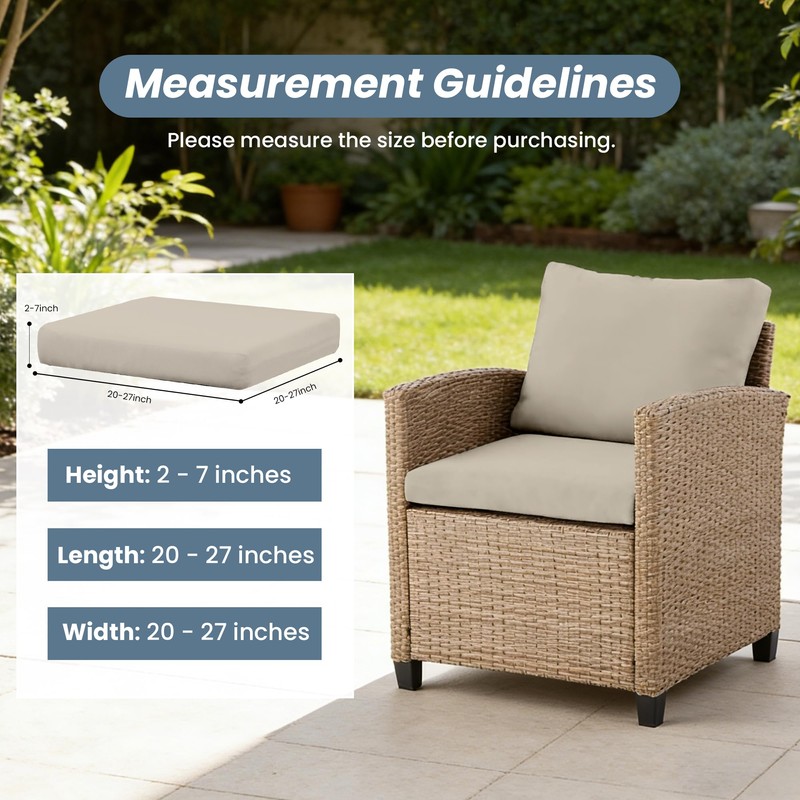 8Pcs Outdoor Cushion Covers Stretch Patio Cushion Covers Sofa Cushion