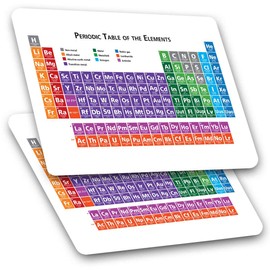 Rectangle Stickers (Set of 2) 10cm - Periodic Table Science Elements Uni Fun Decals for Laptops,Tablets,Luggage,Scrap Booking,Fridges, #8168