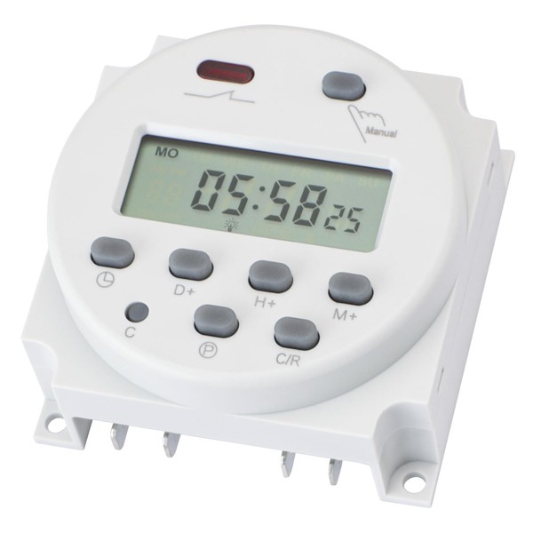 Wengart Timer CN101A, ACDC12V Weekly Programmable Time Relay, Digital LCD