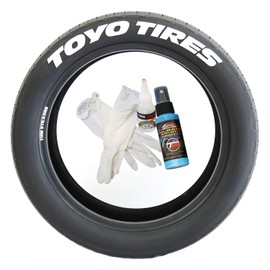 Toyo Tires Tire Stickers - DIY Permanent Tire Lettering Kit - Custom Sizing/Colors - (Pack of 4)