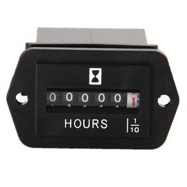 AIMILAR Mechanical Hour Meter AC 110V-250V for Small Engines, Boats, Generators and More - 6 Digit Display with Easy Installation and High Accuracy