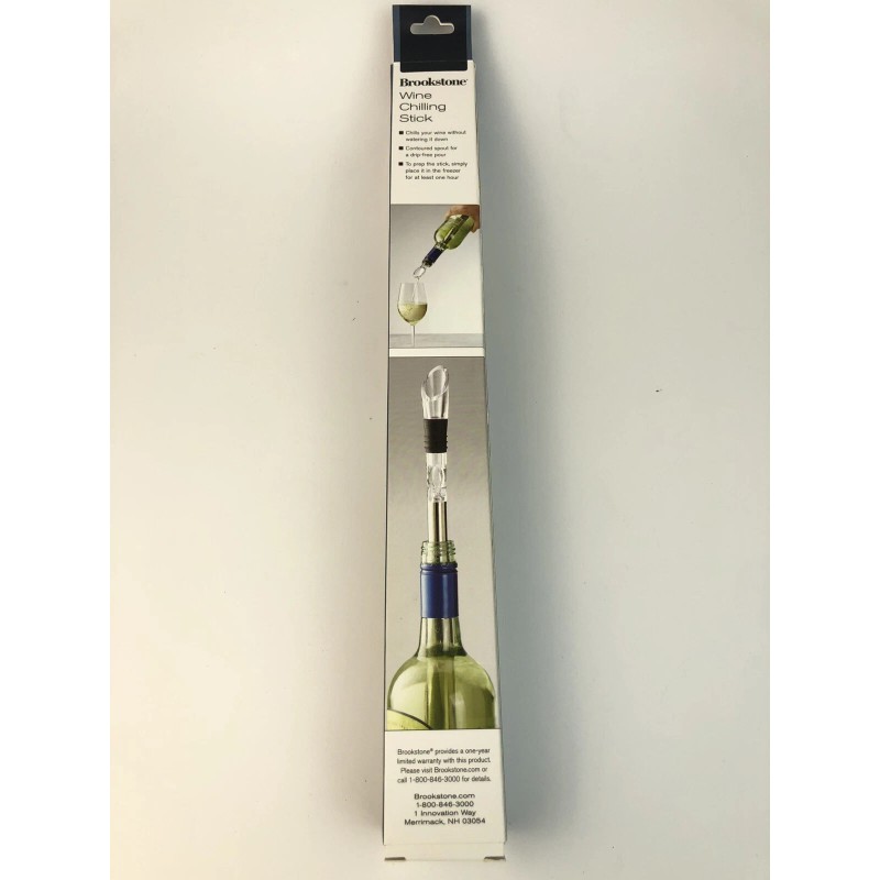 Brookstone Wine Chilling Stick New In Box Chill Wine Without
