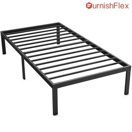 SweetFurniture Queen Bed Frame - Heavy Duty Metal Platform Bed Frames Queen Size with Storage Space under Frame, 14inches Sturdy Queen - Mattress & Bed Frame Size: Twin