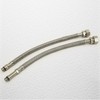 Pack of 2 flexible monobloc tap connectors 15mm x 12mm.